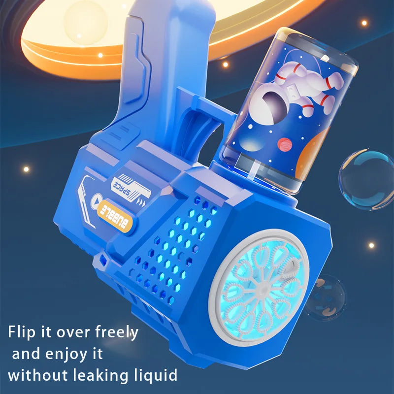 10 hole Automatic Gatling Electric Toy Blowing Bubble for Children's Toys Kindergarten Gifts without Battery or Bubble Water