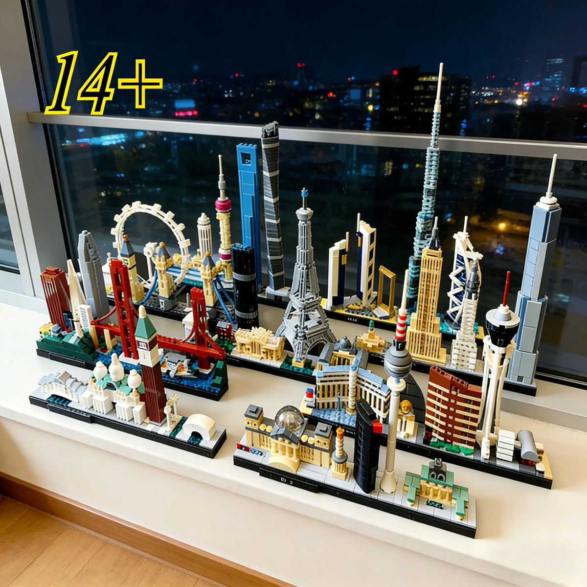 Thirteen Sets of City Models 21043 21026 Building Blocks Sets Suitable for Birthday Gifts Not Compatible with Legoed Particles.