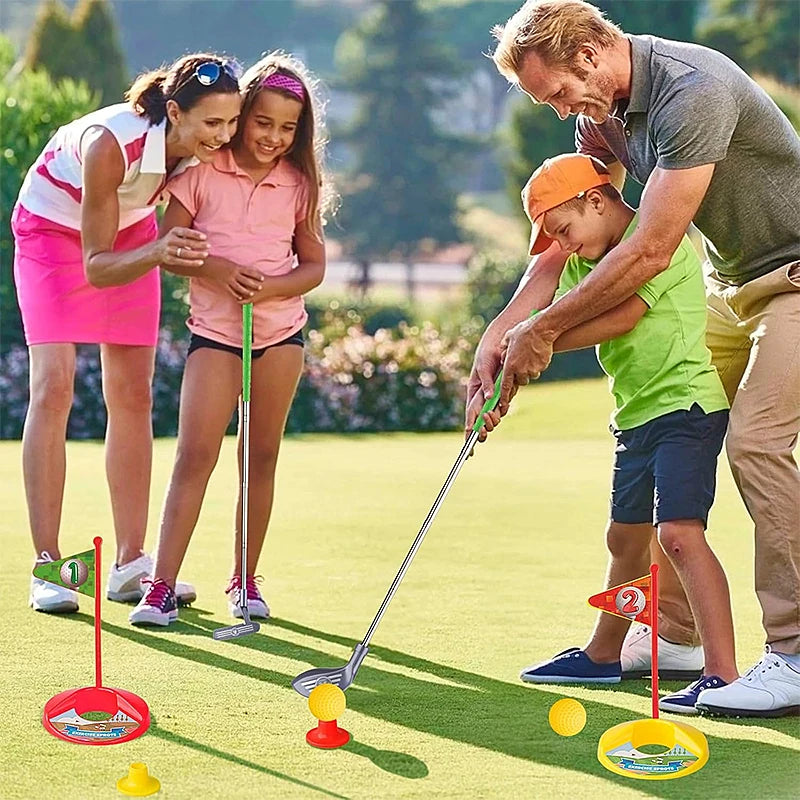 1 Set Children's Golf Club Set Outdoor Sports Toys Sports Games Competitive Indoor Interactive Retractable Golf Club Set Toys