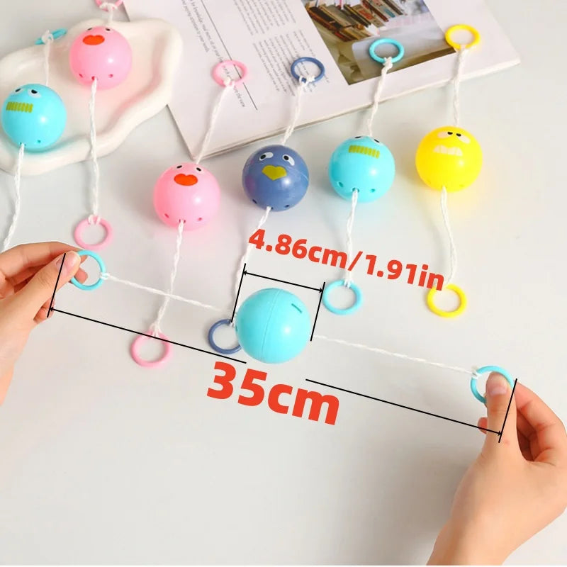 2pcs Luminous Whistle Ball Children's Rotating Flash Flywheel Puzzle Pulling Rope Childhood Creative Stress Relief work out Toy