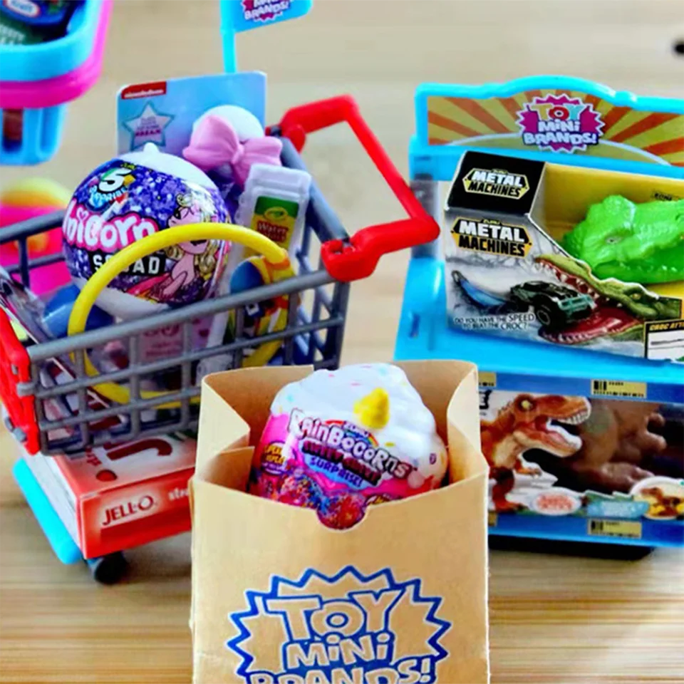 ZURU Surprise Mini Brands Mystery Blind Box Toys Collection Miniature Things Supermarket Cart Snacks Birthday Blind Box Toys