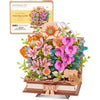 Rolife 3D Puzzle Wooden Blooming Book DIY Artificial Flower Bouquet Model Building Kit for Home Decor Wedding Mother's Day Valentine's Day Gift for Women Adults