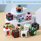 Square Infinity Dice Fidget Toy with Tactile Buttons Multifunctional 6-Side Decompression Cube Clicker Switch Gear Dial Joystick