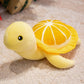 25/35CM Cartoon Simulation Anime Little Lemon Turtle Stuffed Animal Plush Doll Cute Turtle Soothing Kids Sleeping Toys Handmade