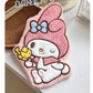 Kawaii Hallokitty & My Melody Hanging Hand Towel, Cartoon Hand Towel Water-Absorbent Coral Fleece Kitchen Bathroom Towel Gifts