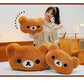 Cute Rilakkuma Big Head Plush Pillow Large Size Soft Stuffed Toy Cushion Bedroom Sofa Decor Unisex Birthday Gift For Adult