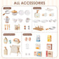Robud Kids Wooden Play Kitchen All in One Corner Set Includes Oven Refrigerator Washer Perfect Birthday Gift for Little Chefs