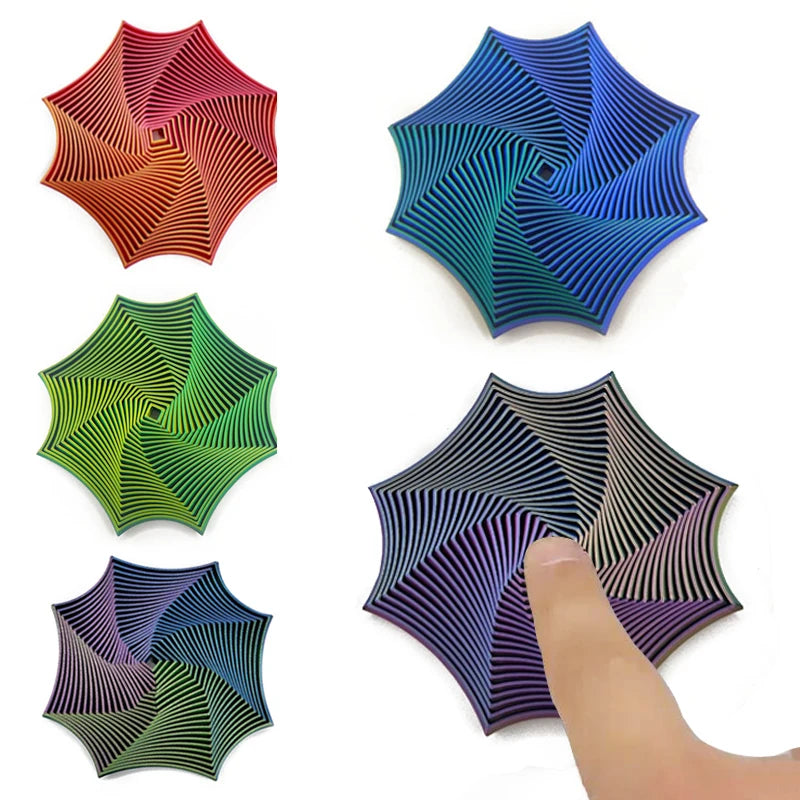Octagonal Fidget Fidget Octagonal Toy 3D Printing Geometric Illusion Antistress Fidget Toys For Stress Sensory Party Games