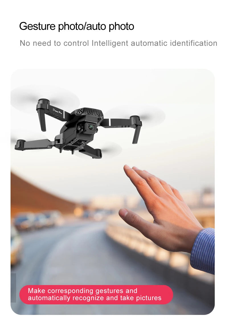 Brushless Motor Foldable Drone Optical Flow Drone 360° Rolling Trajectory Flight Headless Mode Speed Adjustment APP Control Drone