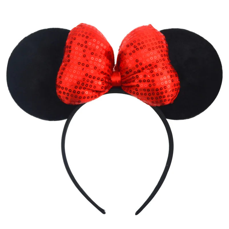 Mouse Ears Headhand for Girls Adults Cute Cartoon Party Cosplay Hair Accessories Sequin Bows Hairband Toys