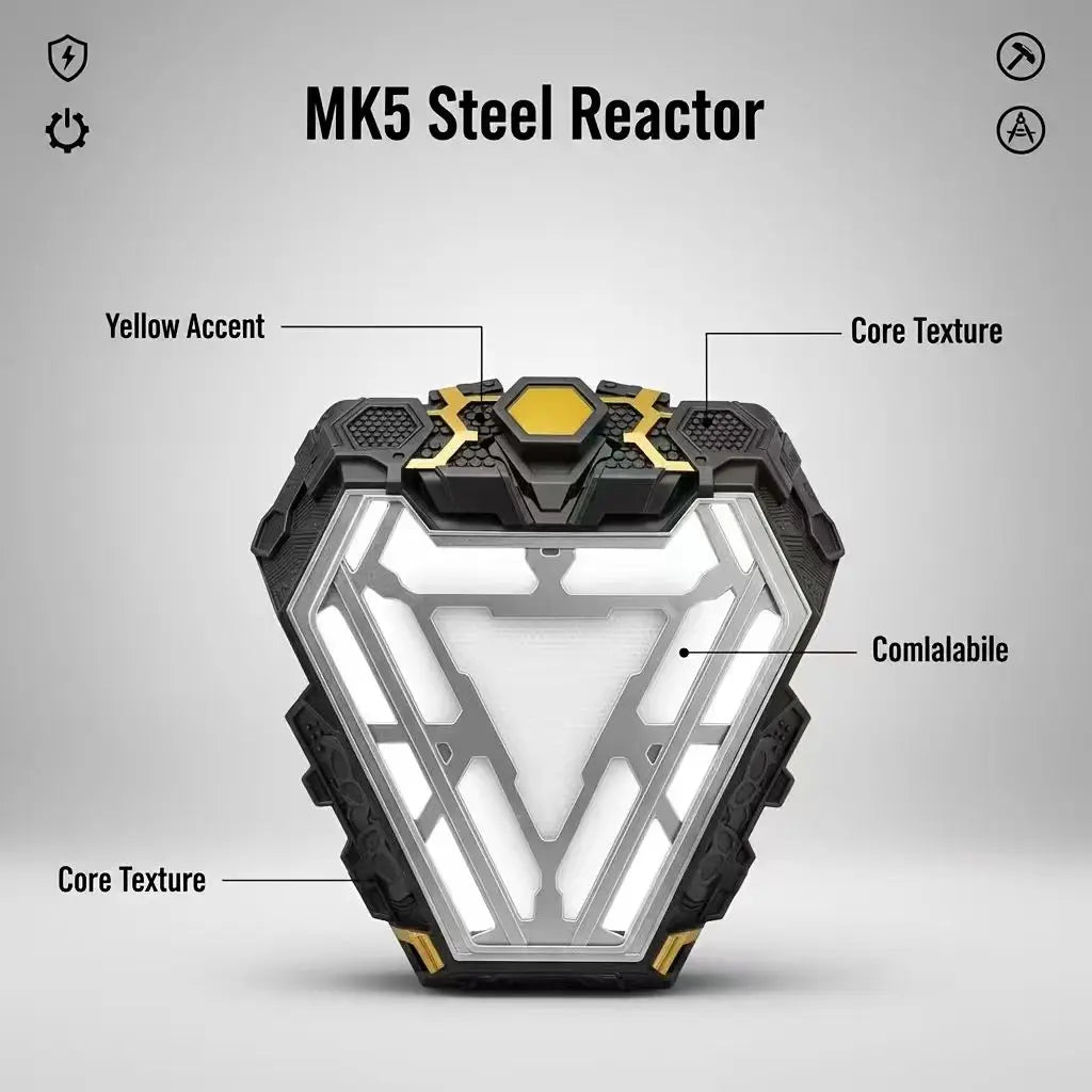 Touch Sensitive Curved Reactor, LED Illuminated Props with Lights, Creative Gifts Suitable for Role-Playing and Home Decoration
