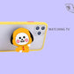 BT21cartoon cute silicone handheld phone stand kawaii retractable airbag earphone winder fan support anime merchandise wholesale