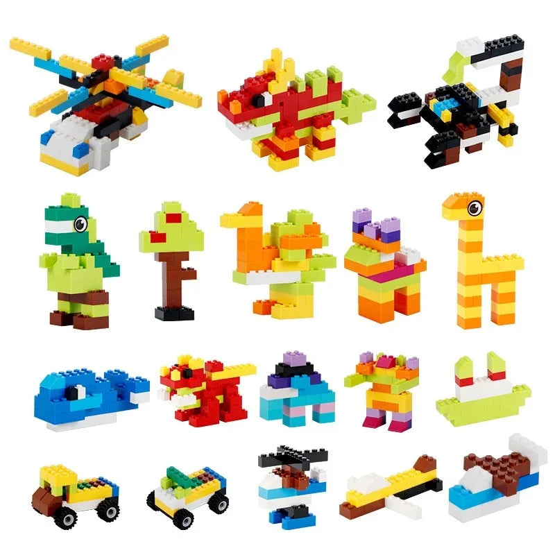 300/500/1000 DIY Creative Building Blocks Bulk Set Urban Classic Blocks Assembled Birthday Gift Children's Educational Toys
