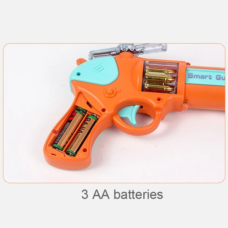 Kids Toy Pistol Electric Flash Music Colorful Rotating Projection Sound and Light Children's Toy Gun Gift