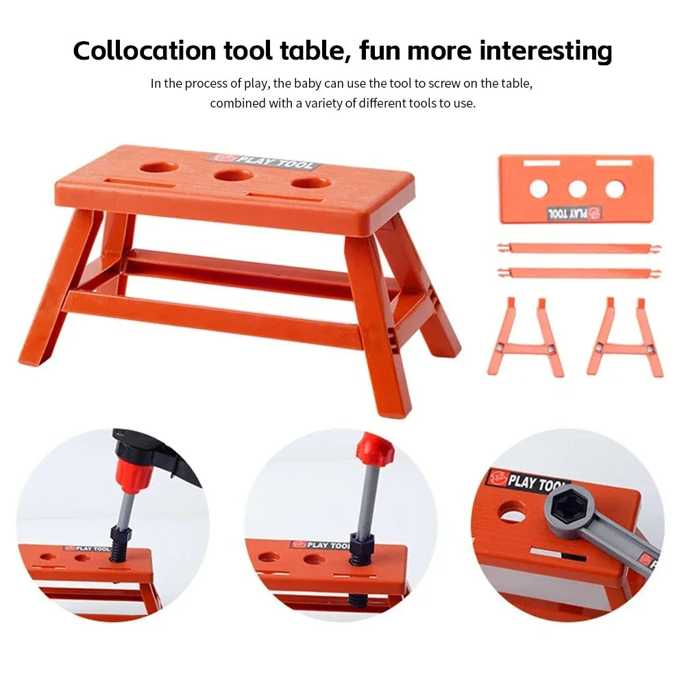 38/42 PCS Pretend Tools Kit Kids Play Repair Tool Set Plastic Construction Toys with Screwdrivers for Toddler Boys Girls Child
