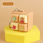 Fun Cartoon Squeeze Music New Unique Four-square Merit Key Button Keychain Couple Car Bag Key Chain & Pendant