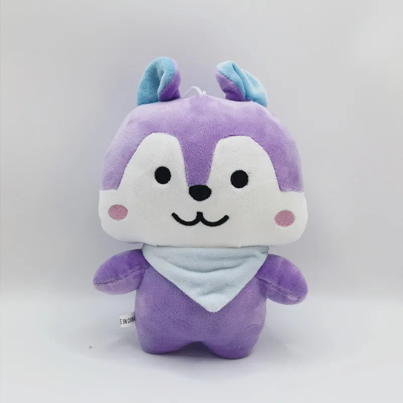 25CM Anime MANG Plush Toys Cartoon Purple Squirrel Animals Doll Kawaii Kpop Plushie Pillow Cushion Birthday Gift