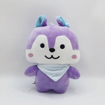 25CM Anime MANG Plush Toys Cartoon Purple Squirrel Animals Doll Kawaii Kpop Plushie Pillow Cushion Birthday Gift