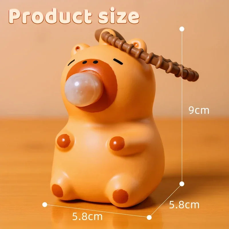 1PC Creative Capybara Doll Spit Bubble Fidget Decompression Pinch Toy Relieve Stress Children Fun Squeeze Interactive Toys Gift