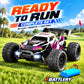 ZNLYRION 4WD Brushless RC Off-Road Monster Truck 2.4GHz 3-Speed Adjustable Remote Control Car with LED Headlights, All Terrain Big Tire Hobby RC Vehicle 2 Rechargeable Batteries RTR Toy for Adults Teens