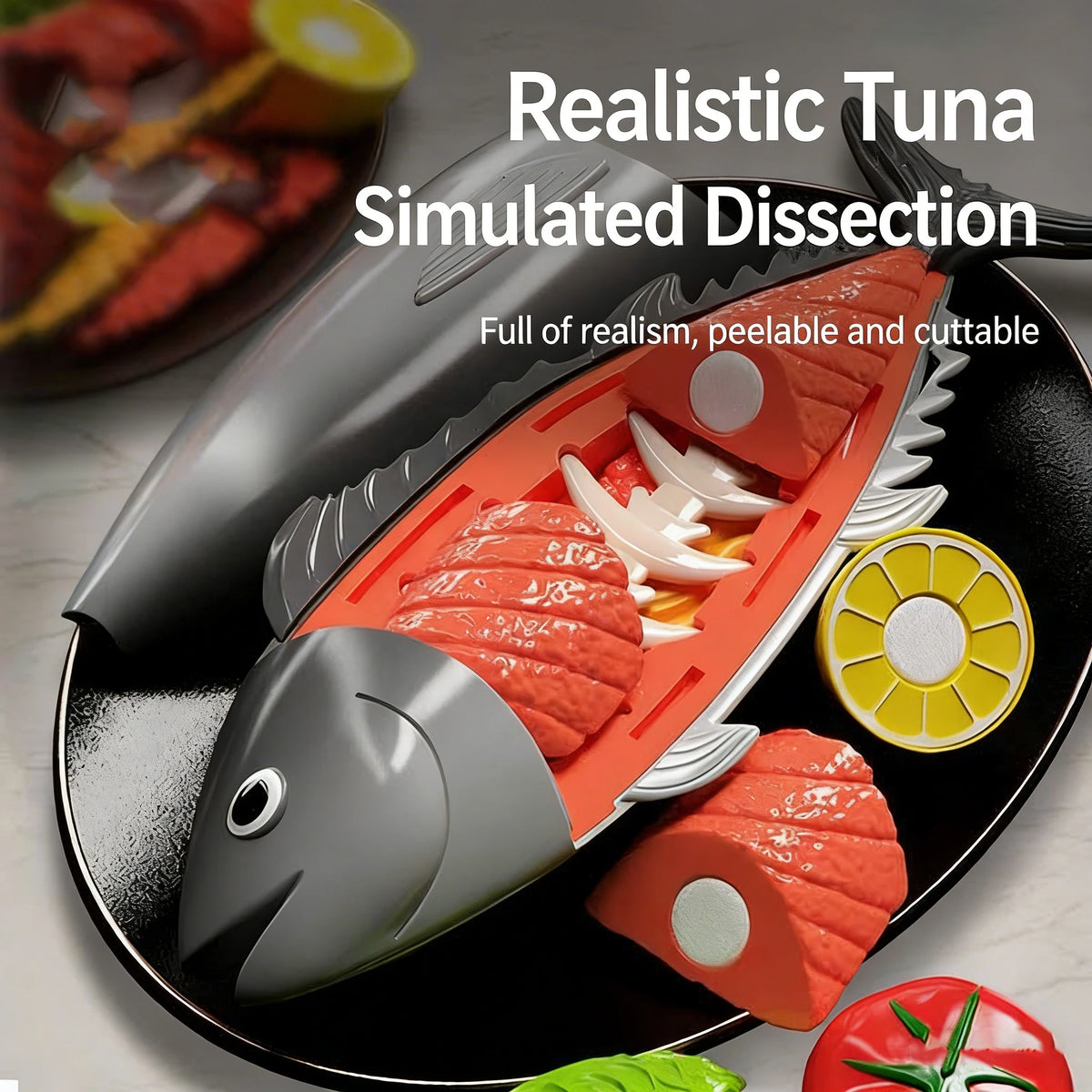 Simulation Lobster Emperor Crab Chicken Fish 3D DIY Assembly Toy Model Pretend Play Fruit Cutting Set Early Educational Gifts