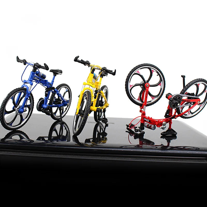 1:8 Mini Model Alloy Bicycle Diecast Simulation Metal Adult Finger Mountain Bike Toy Die-cast Collection Gifts Toys Children