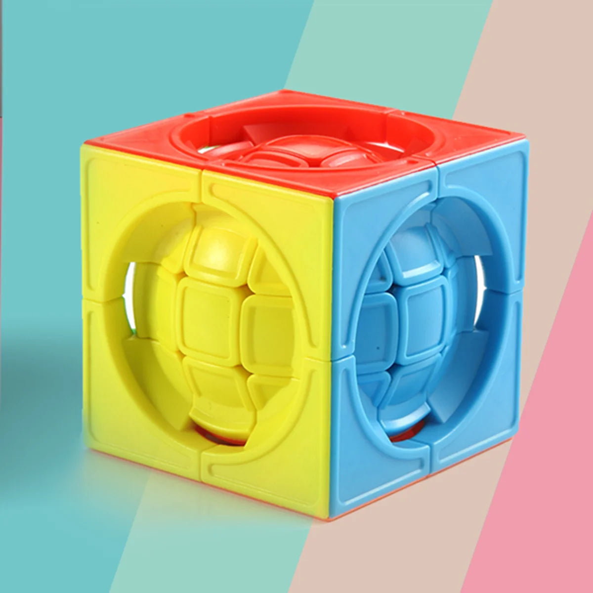 Magic Ball, Magic Cube Ball, Fun Stress Relief, Brain Boosting, Speed Game, Children's Color Blocking 3D Puzzle Toys