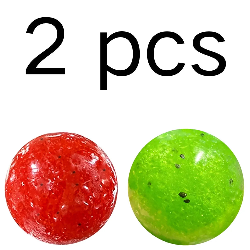 Kiwi & Watermelon Slush Stress Relief Toy Simulation Fruit Squishy Ball Anti-Anxiety Vent Toy For Adults Desk Decompression Toy