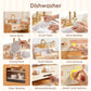 Robud Kids Wooden Play Kitchen All in One Corner Set Includes Oven Refrigerator Washer Perfect Birthday Gift for Little Chefs