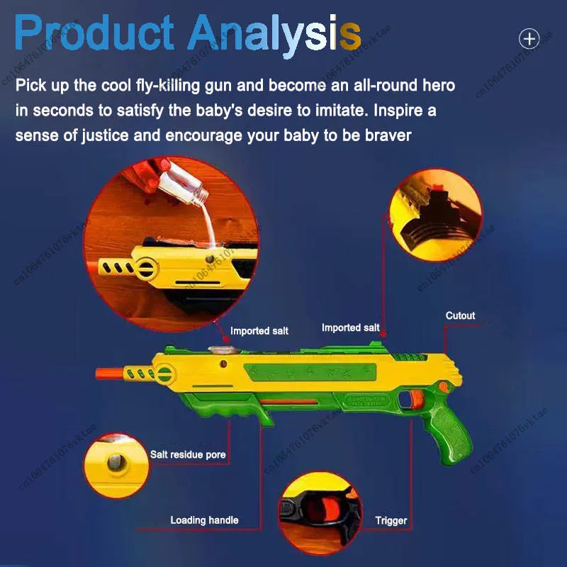 Newly Upgraded Salt Gun, Fly And Mosquito Killing Gun, Mosquito Killing Gun, Adult Simulation Toy Gun, New Version 3.0