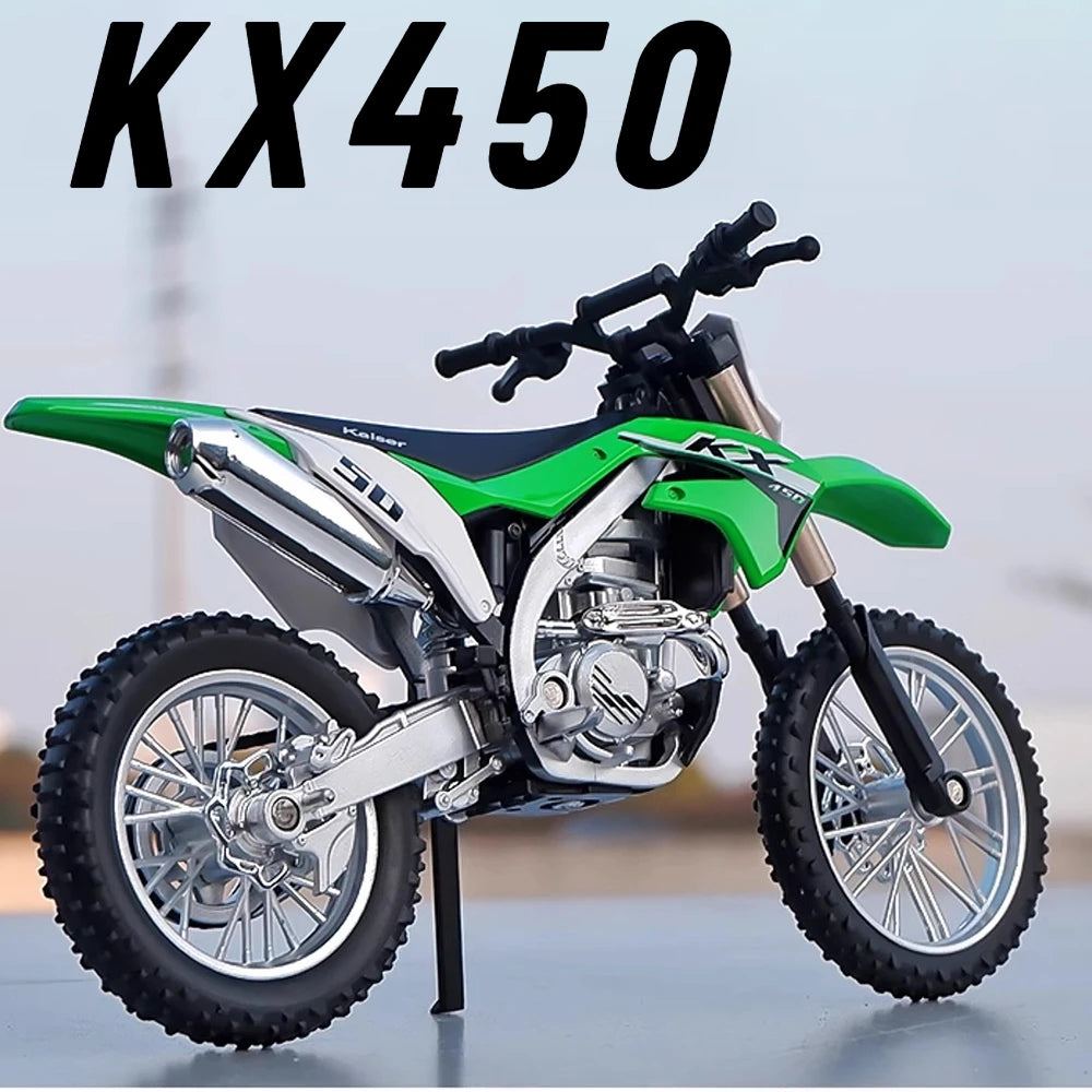 Scale 1:12 Scale KX450 400 Motorcycle Model Toy Shock Absorption Linkage Steering Alloy Diecast Motor Models for Boyfriend