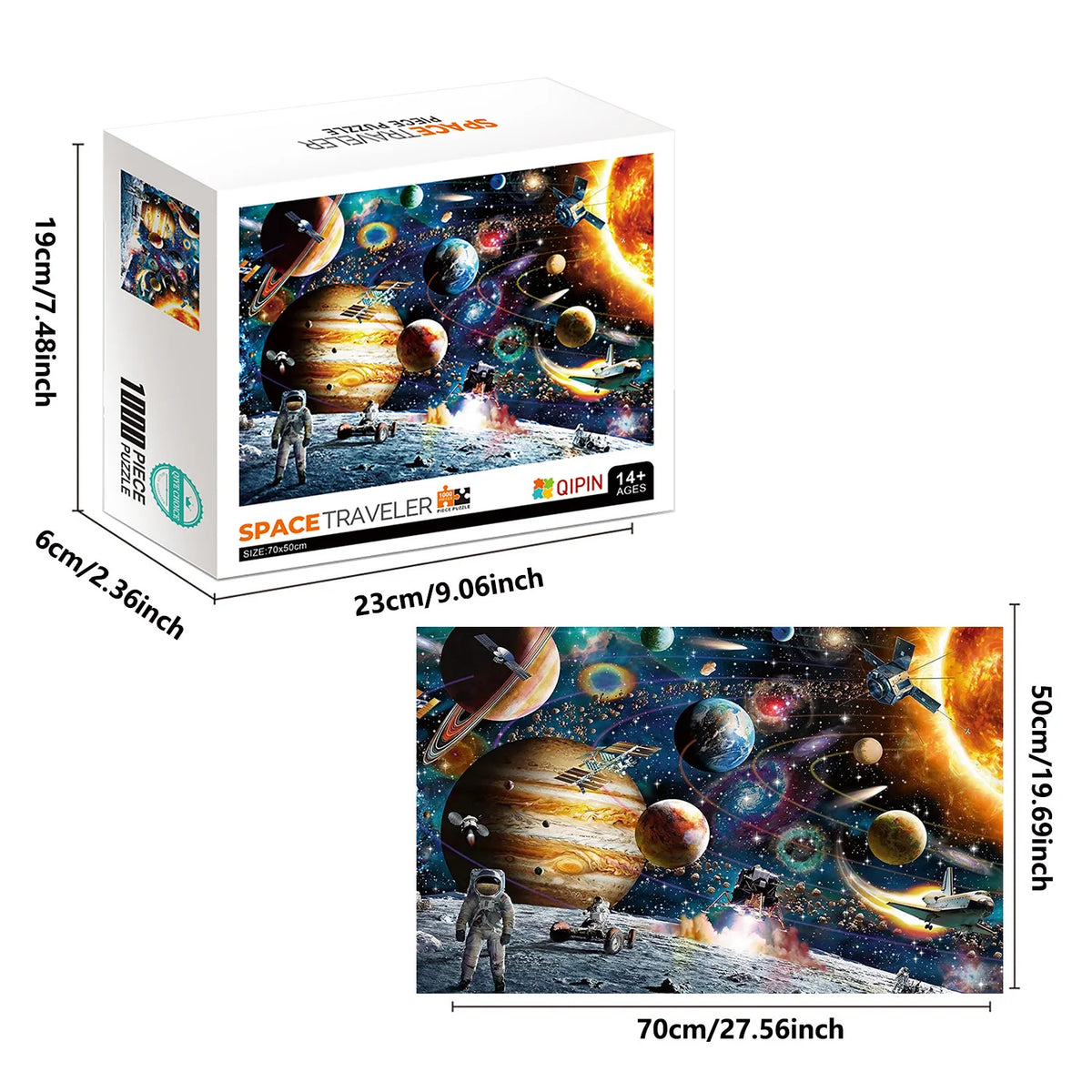 1000 Pieces Space Traveller Jigsaw Puzzle Home Decor Adults Puzzle Games Family Fun Floor Puzzles Educational Toys for Kids