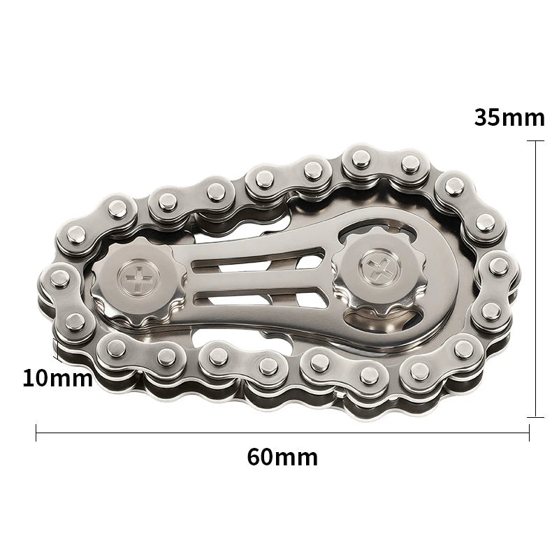 Metal Sprockets Flywheel Fingertip Gyro Fidget Spinner Antistress Anxiety Bike Chains EDC Spinner Fidget Toys for Birthday Gifts
