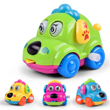 Clockwork Winding Toy Car – Cute Cartoon Animal Kids Gift