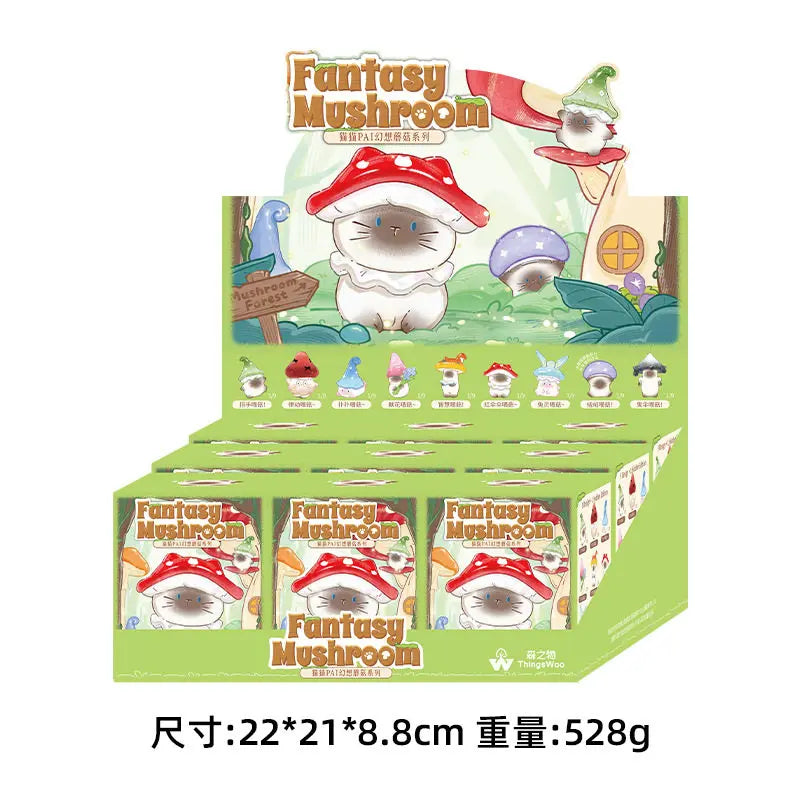 Genuine Cat PAI Fantasy Mushroom Series Blind Box Desktop Ornaments For Friends' Birthday Christmas Gifts