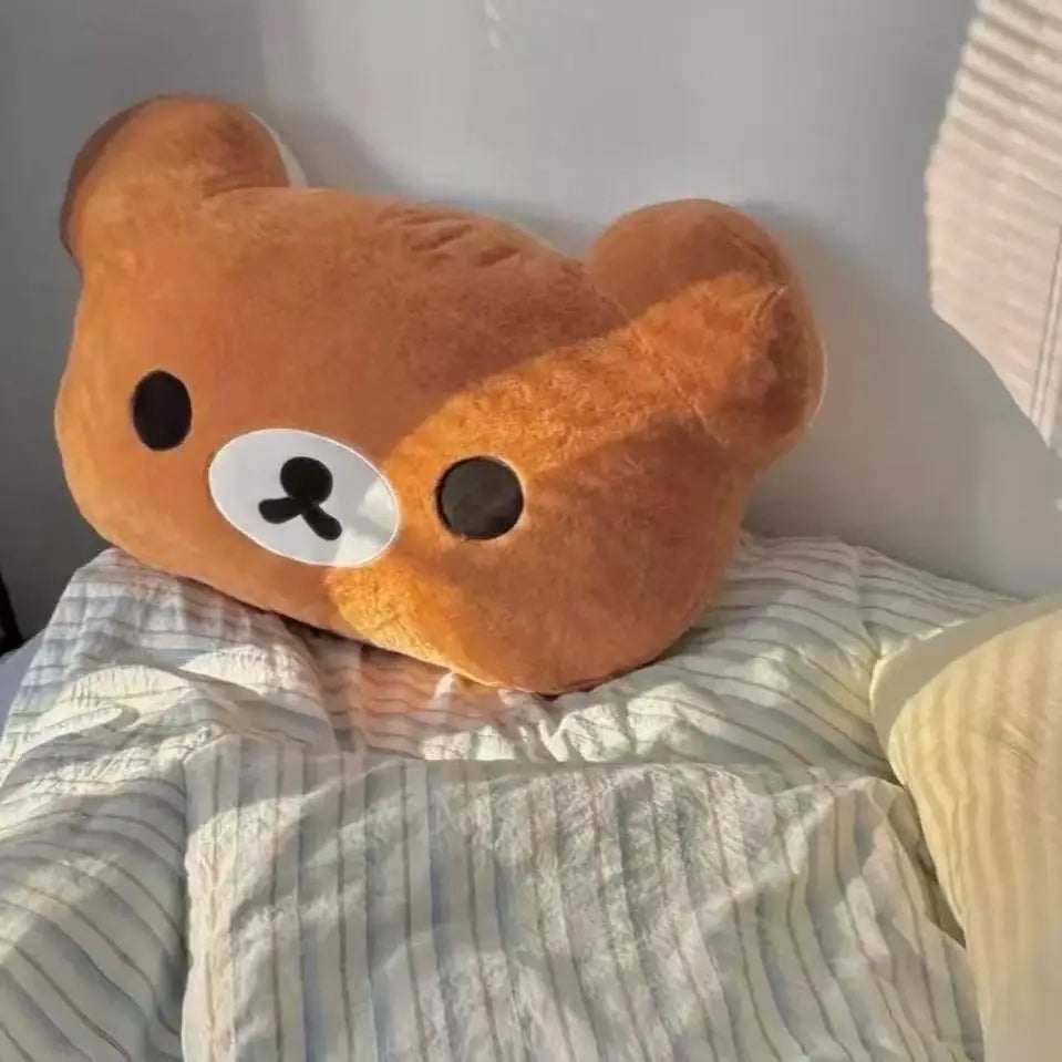 Cute Rilakkuma Plush Warm Hand Pillow Cartoon Bear Soft Stuffed Toy Peluche Cushion Birthday Gift