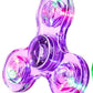 Crystal Luminous LED light Fidget Spinner Hand Top Spinners Glow in Dark EDC Stress Relief Toys Kinetic Gyroscope for Children