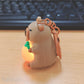 Fun Capybara Keychain With Lighted Luminous Cute Capibara Anime Lighting Keyring Mini Doll Creative Keyring Decorative Gift Toys
