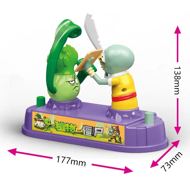 Plants Vs Zombies Competitive Battle Series Pk Toy Two-player Game Bonk Choy Vs Zombies Parent-child Interactive Children's Gift