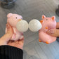Funny Bubble Blow Squishy Toy Pop Out Squeeze Toys Cartoon Animal Panda Capybara Squishies Stress Relief Fidget Toy Party Gift