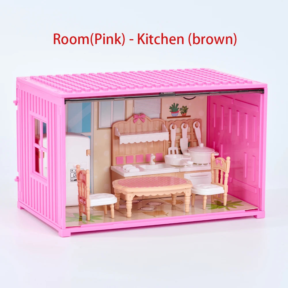 Simulation kitchen Toys 1 12 Scale Dollhouse Furniture Container Miniature Bathroom Bedroom Living Room Scene Decoration