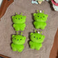 Mini Green Alien Cat Plush Keychains Furry Pendant For Couples Cute Cartoon Handbag Backpacks Key Chain Decor Gifts