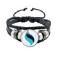 Mega Stone Key Chain Anime Peripheral Creativity Exquisite Fashion Black Leather Rope Buckle Key Chain Trend
