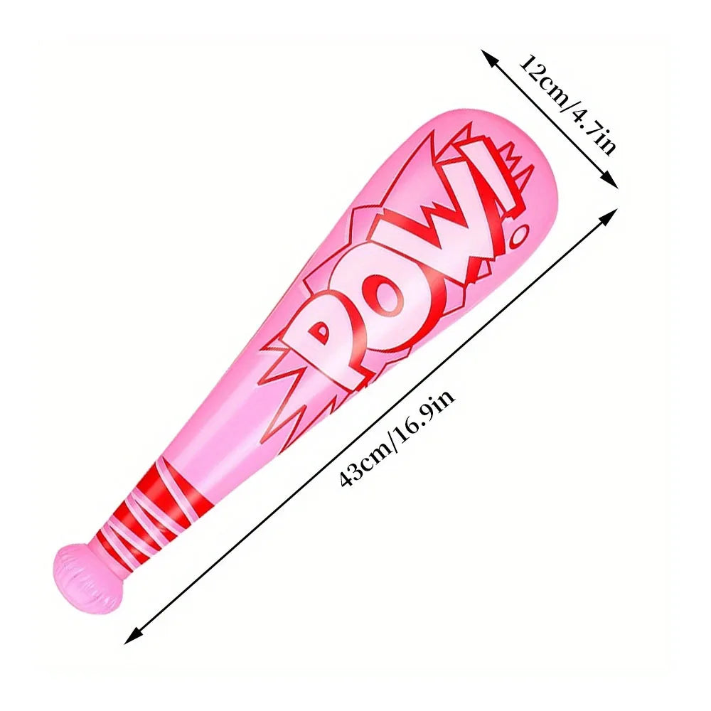 12pcs Inflatable Cartoon Baseball Bat POW Inflatable Stick Party Water Game Toys Gift