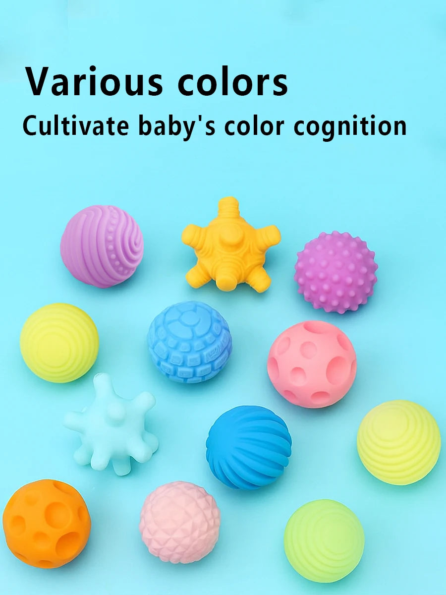 6Pcs Baby Sensory Ball, Baby Teething Toy, Montessori Early Childhood Education, Baby Water Toy Ball, Massage Ball