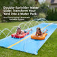 Extra Long Double Lane Inflatable Water Slide 2 Person Large Size Outdoor Backyard Pool Summer Water Play Toy for Family
