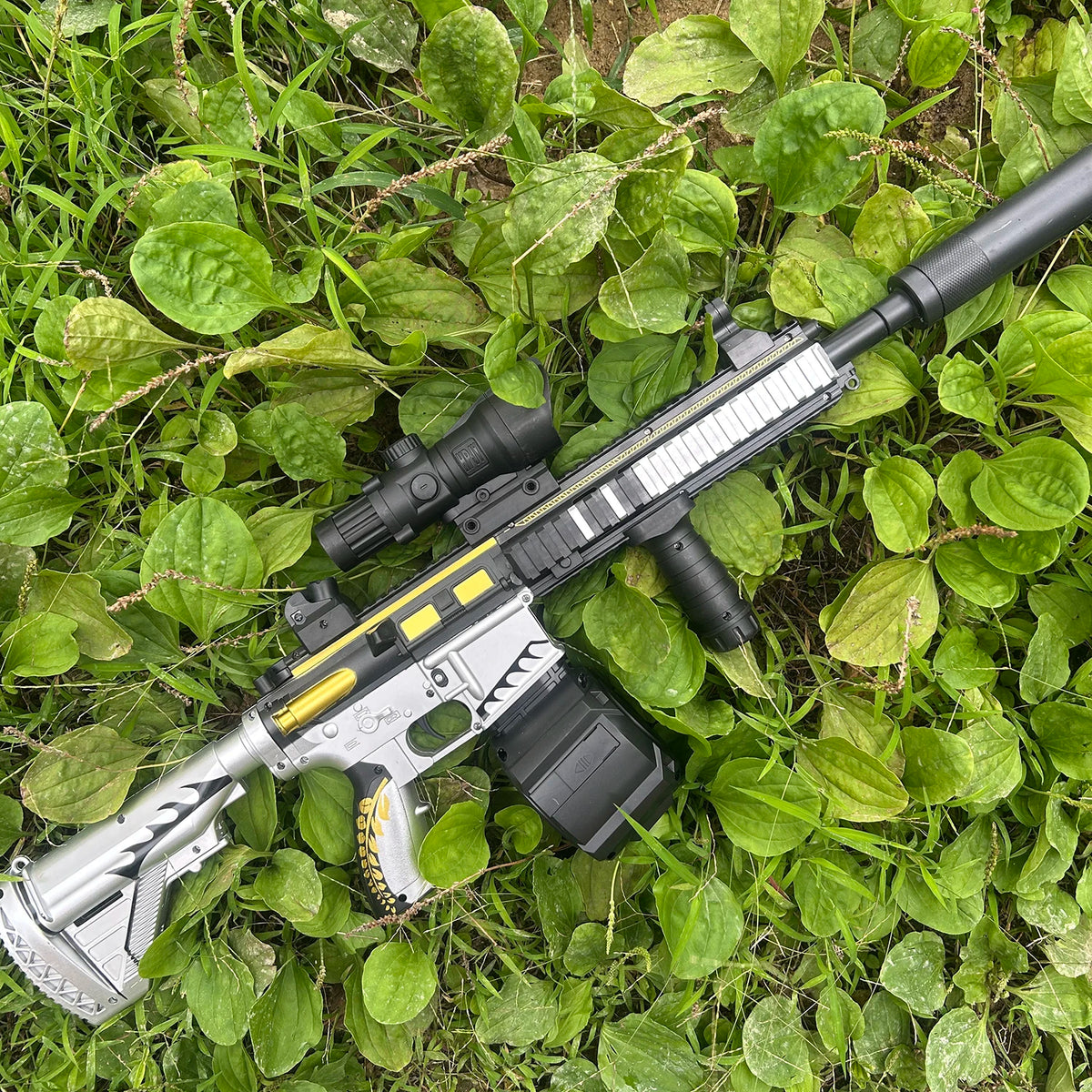M416 Classic Manual Rear-Pull Mode Toy Gun with Large Magazine That Can Fire Gel Balls, Outdoor Toy for Boys, Holiday Gift, Christmas