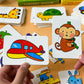 32Pcs Toddler Matching Cards – Montessori Animal & Shape Puzzle Set