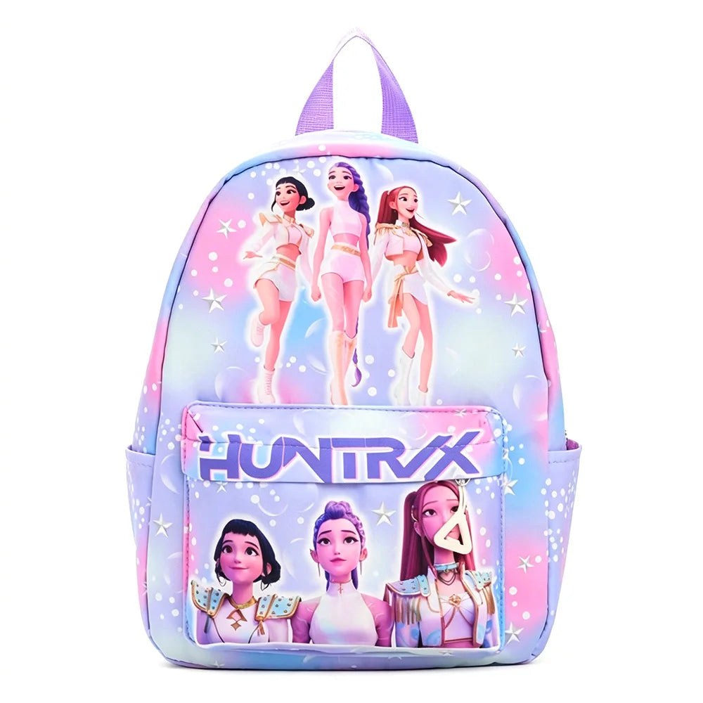 Pink 10-Inch Lightweight Backpack K D H Rumi Mira Zoey HUNTR/X Saja School Bag for Boys And Girls Kindergarten Moch