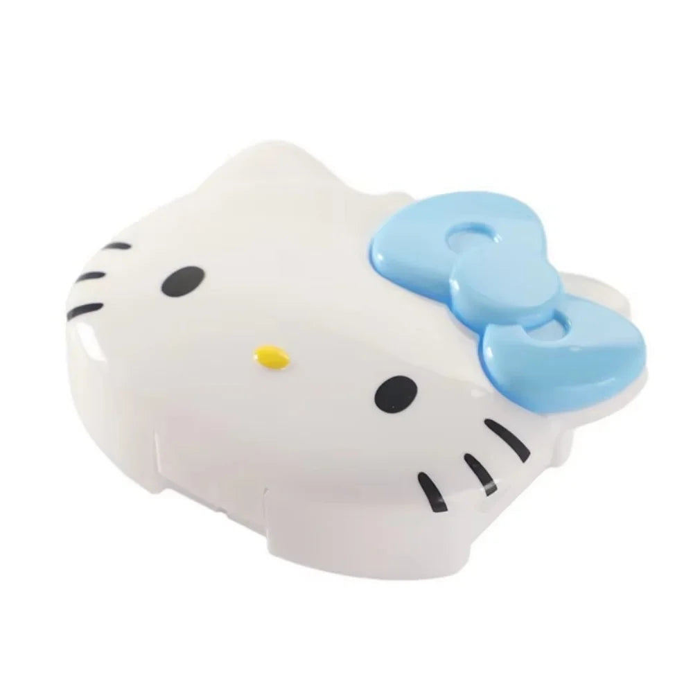 Genuine Sanrio Hello Kitty My Melody 4 Grid Portable Pill Box Travel Medicine Organizer Pill Case for Vitamin Tablet Storage
